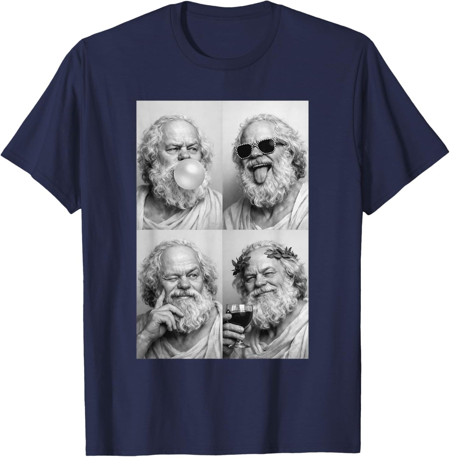 Sokrates Portrait T-Shirt - T-Shirt | Navy