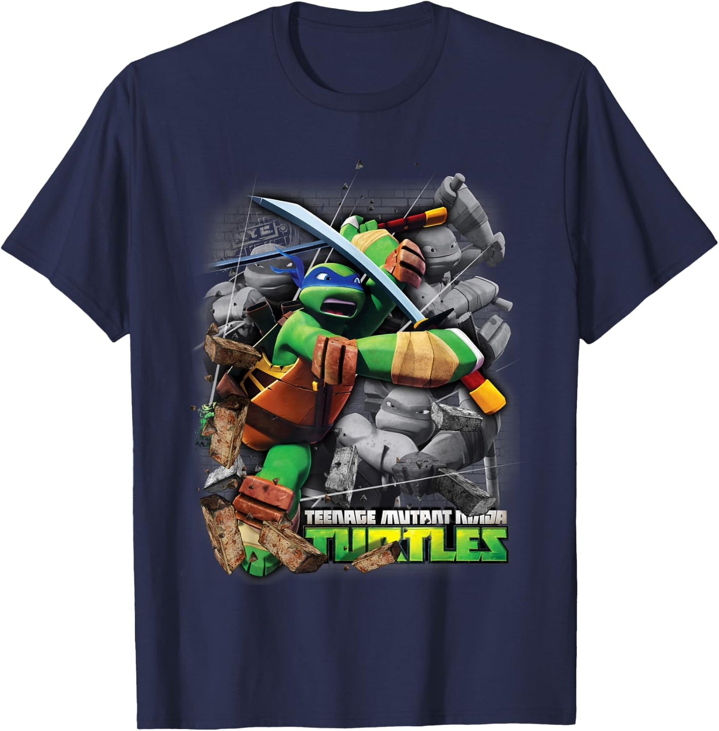 Ninja Turtles Leonardo TMNT T-Shirt - T-Shirt | Navy