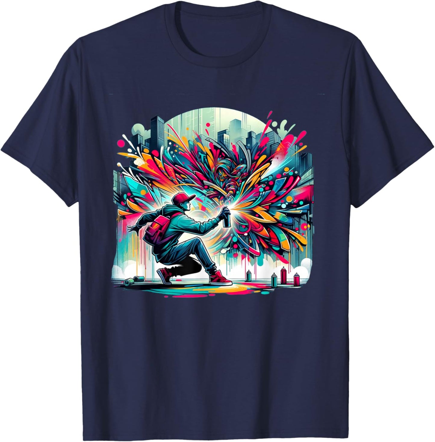 Graffiti Art T-Shirt - T-Shirt | Navy