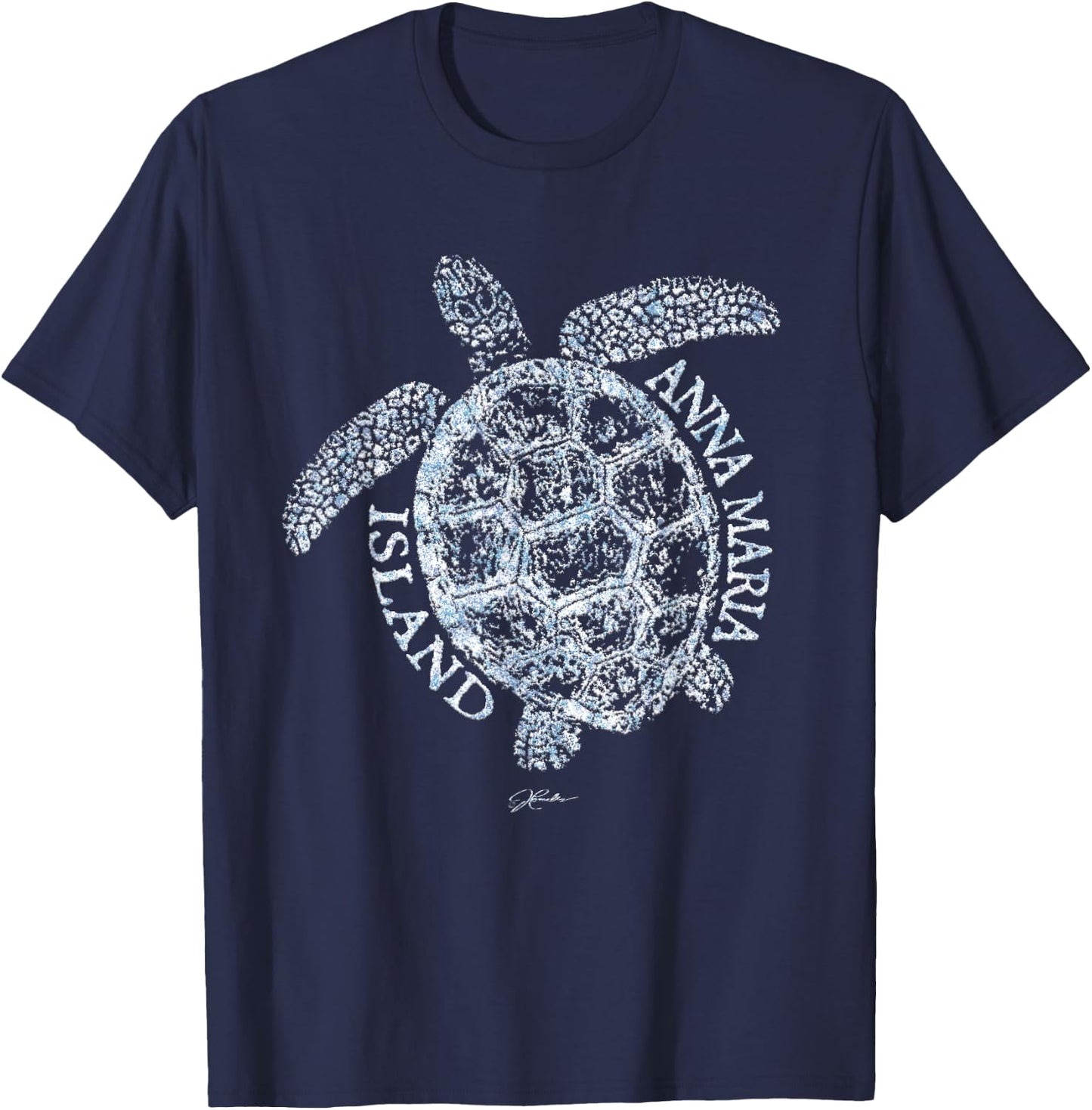 JCombs: Anna Maria Island Sea Turtle T-Shirt - T-Shirt | Navy