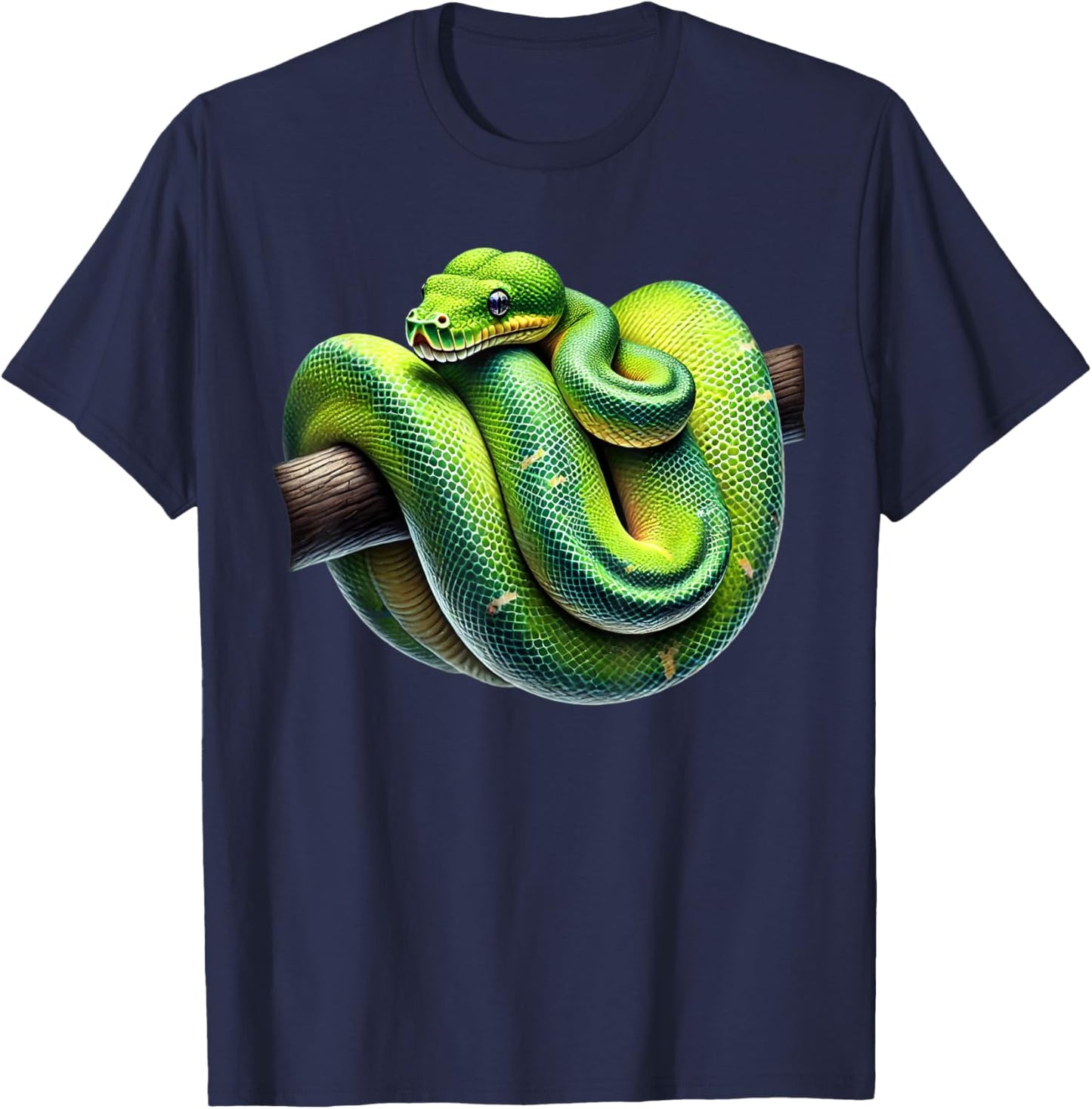 Green Tree Python Owner Reptiles for Snake Lover T-Shirt - T-Shirt | Navy