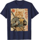 Samurai Cat Loves Ramen Funny Anime Japanese Artwork Samurai T-Shirt - T-Shirt | Navy