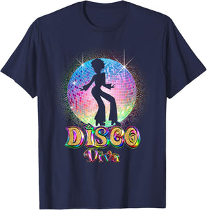 Disco Diva - Retro 70's 80's Seventies Retro Disco Ball T-Shirt - T-Shirt | Navy