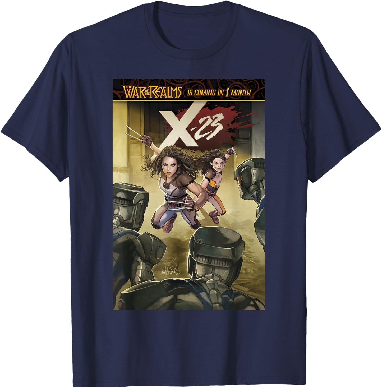 Marvel Comixology X-23 X-Assassin Comic Book Cover T-Shirt - T-Shirt | Navy