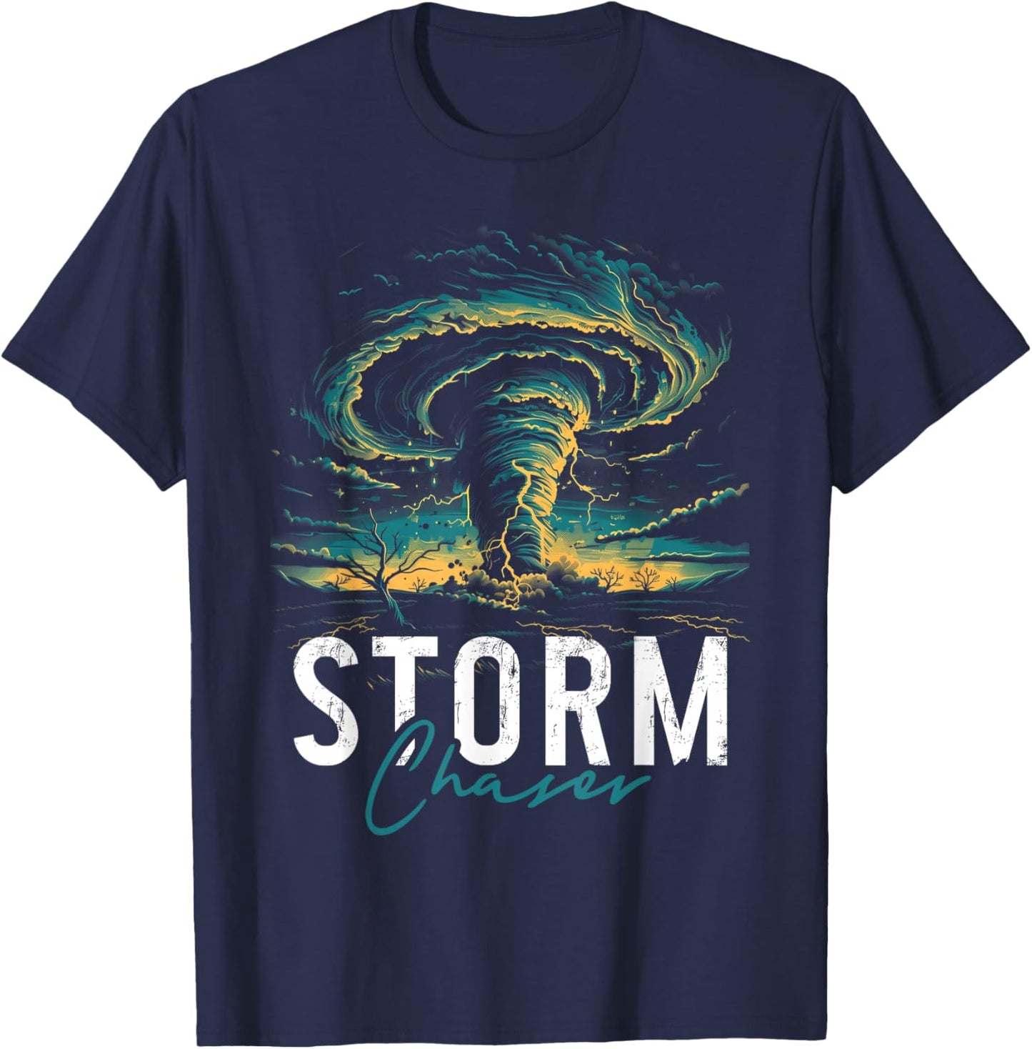Storm Chasing Tornado Chaser Meteorologist Meteorology T-Shirt - T-Shirt | Navy