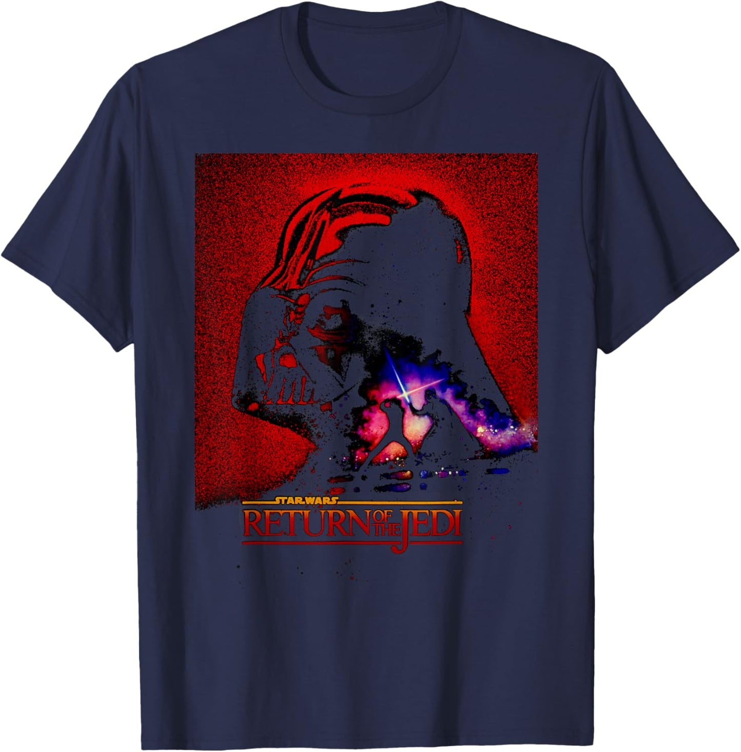 Star Wars Return Of The Jedi Darth Vader Dark Poster T-Shirt - T-Shirt | Navy
