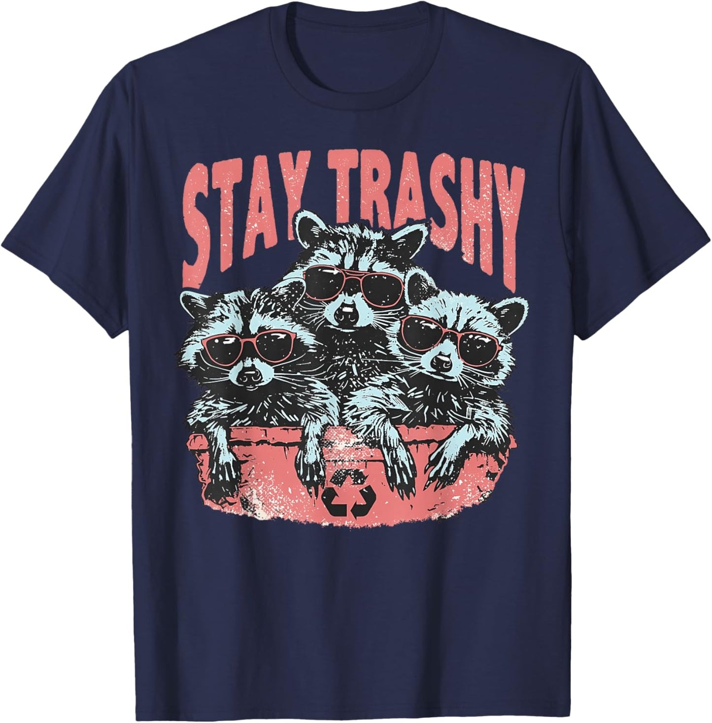 Funny Trashy Raccoons Opossums Possums Animals Lover T-Shirt - T-Shirt | Navy
