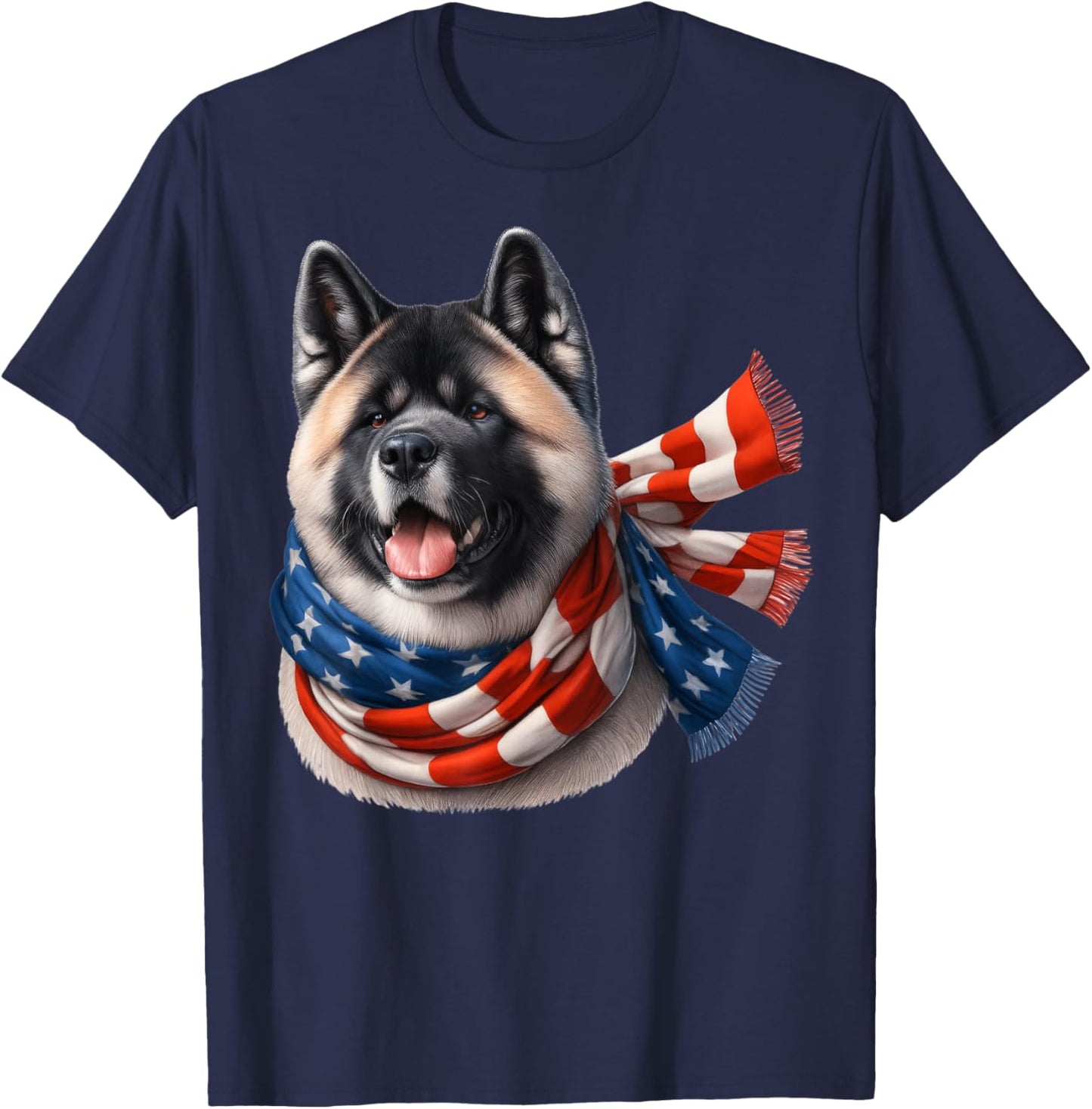 Akita American Flag Patriotic Akita Dog Lover 4th of July Men T-Shirt - T-Shirt | Navy