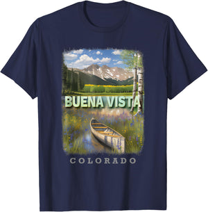 Buena Vista Colorado CO Tranquil Wilderness SD068 T-Shirt - T-Shirt | Navy