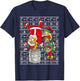 Santa Claus Keg Stand Beer Elves Drinking Humor Christmas T-Shirt - T-Shirt | Navy