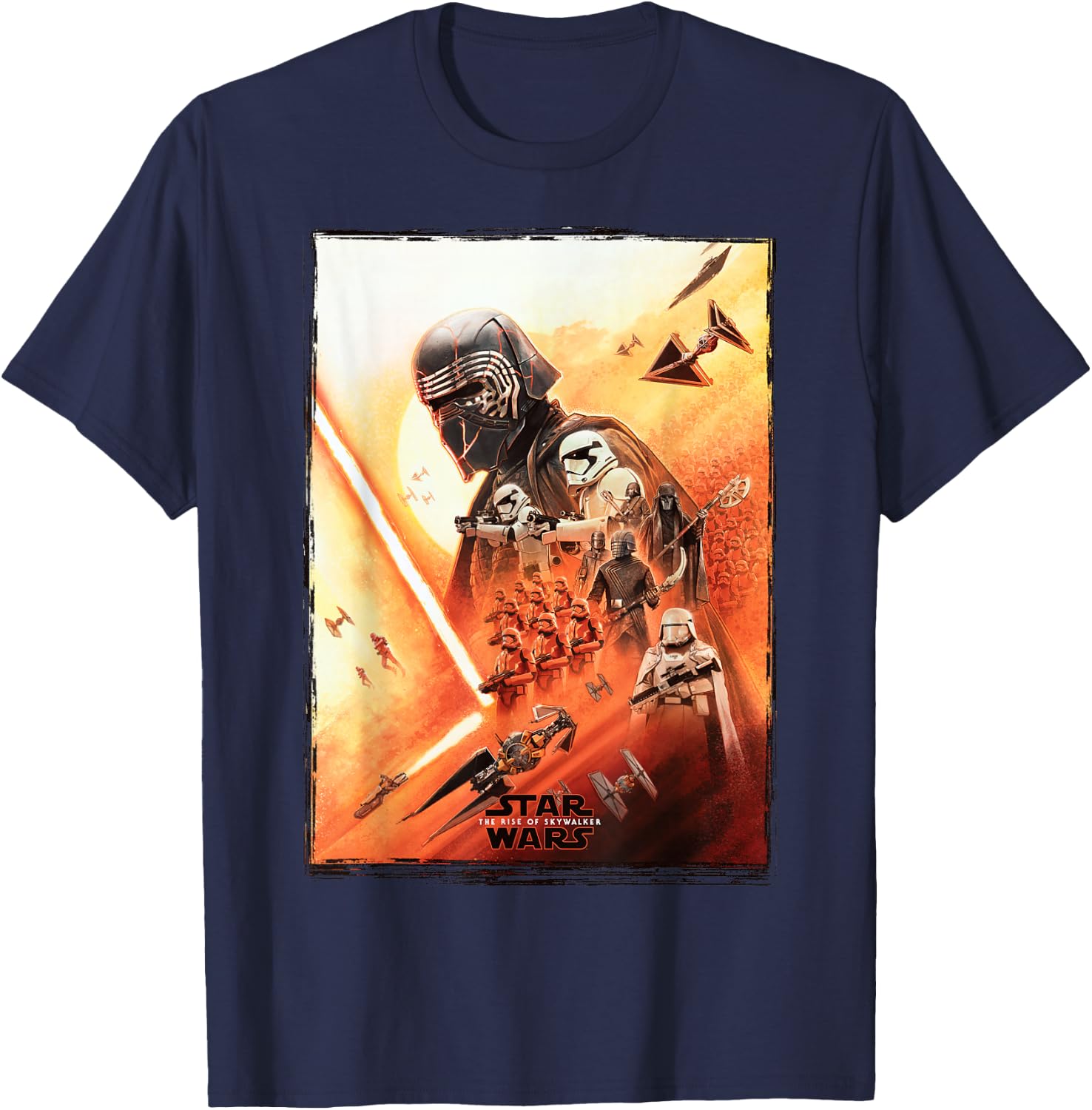 Star Wars The Rise of Skywalker Kylo Poster T-Shirt - T-Shirt | Navy