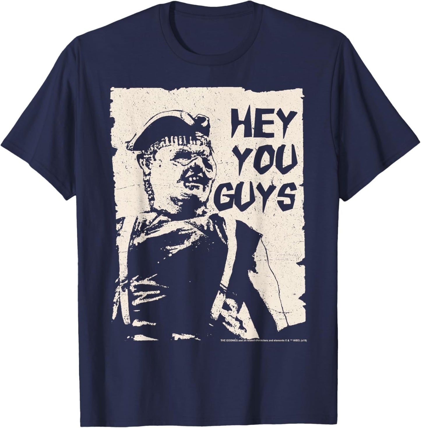 The Goonies Sloth Hey You Guys Cut Out Portrait T-Shirt - T-Shirt | Navy