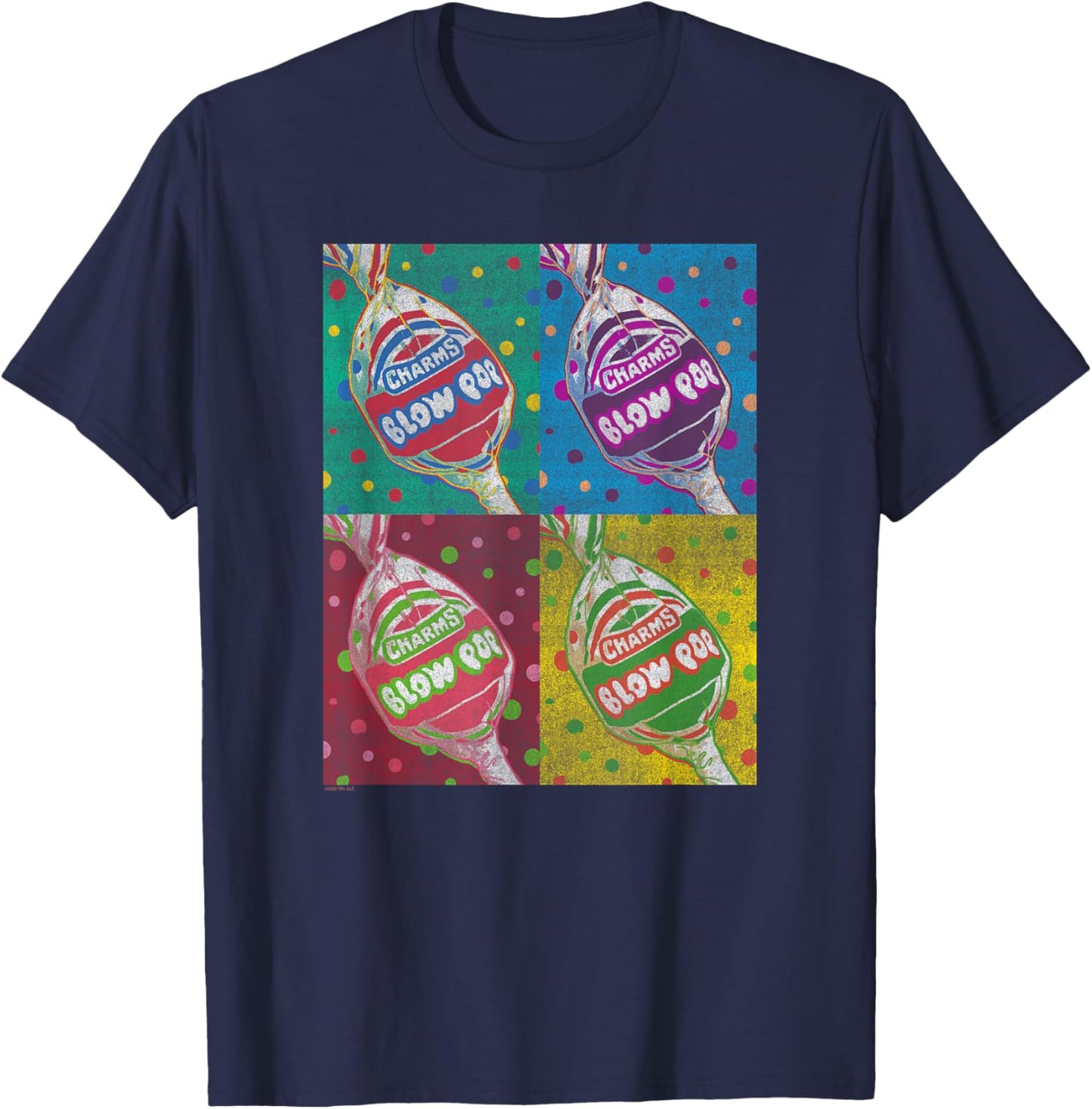 Charms Blow Pop Colorful Panels T-Shirt - T-Shirt | Navy