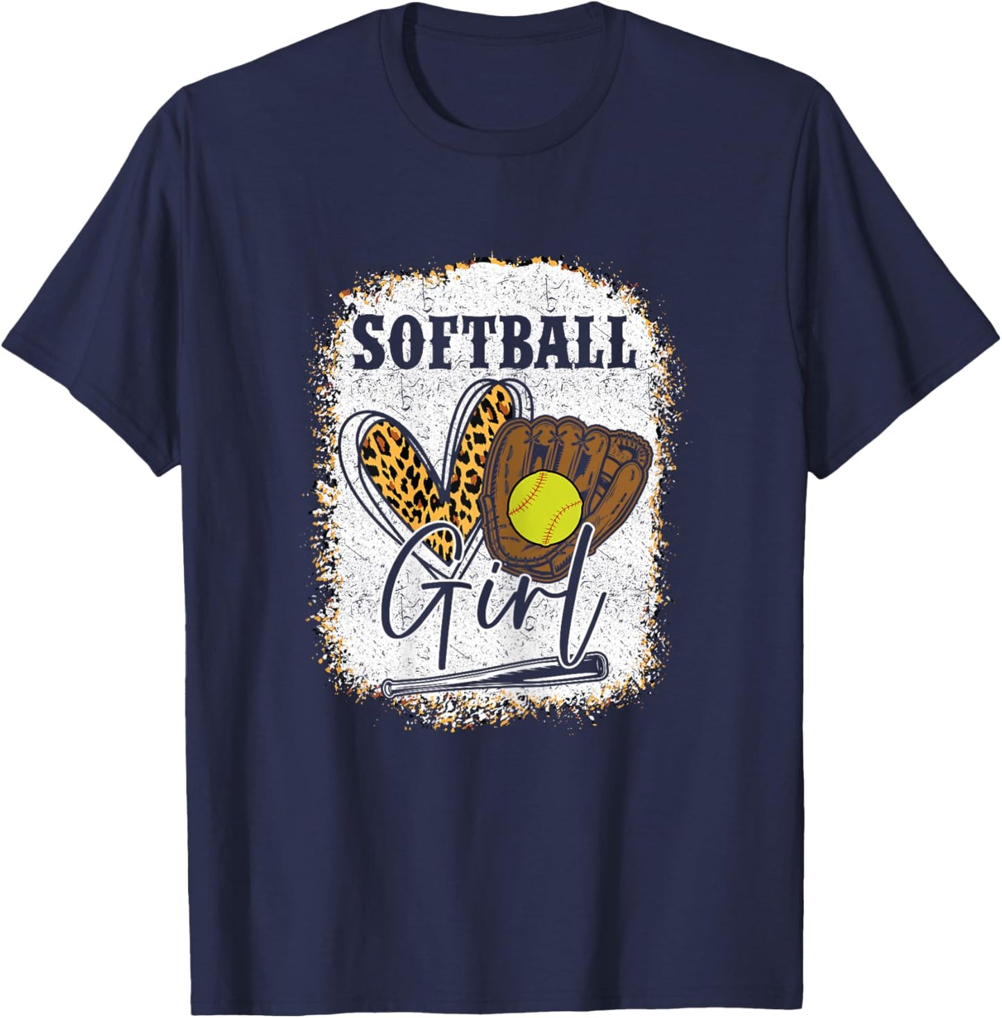 Softball Girls Softball T-Shirt - T-Shirt | Navy