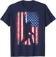 Rock On Bigfoot Sasquatch Loves Patriot American Flag USA T-Shirt - T-Shirt | Navy