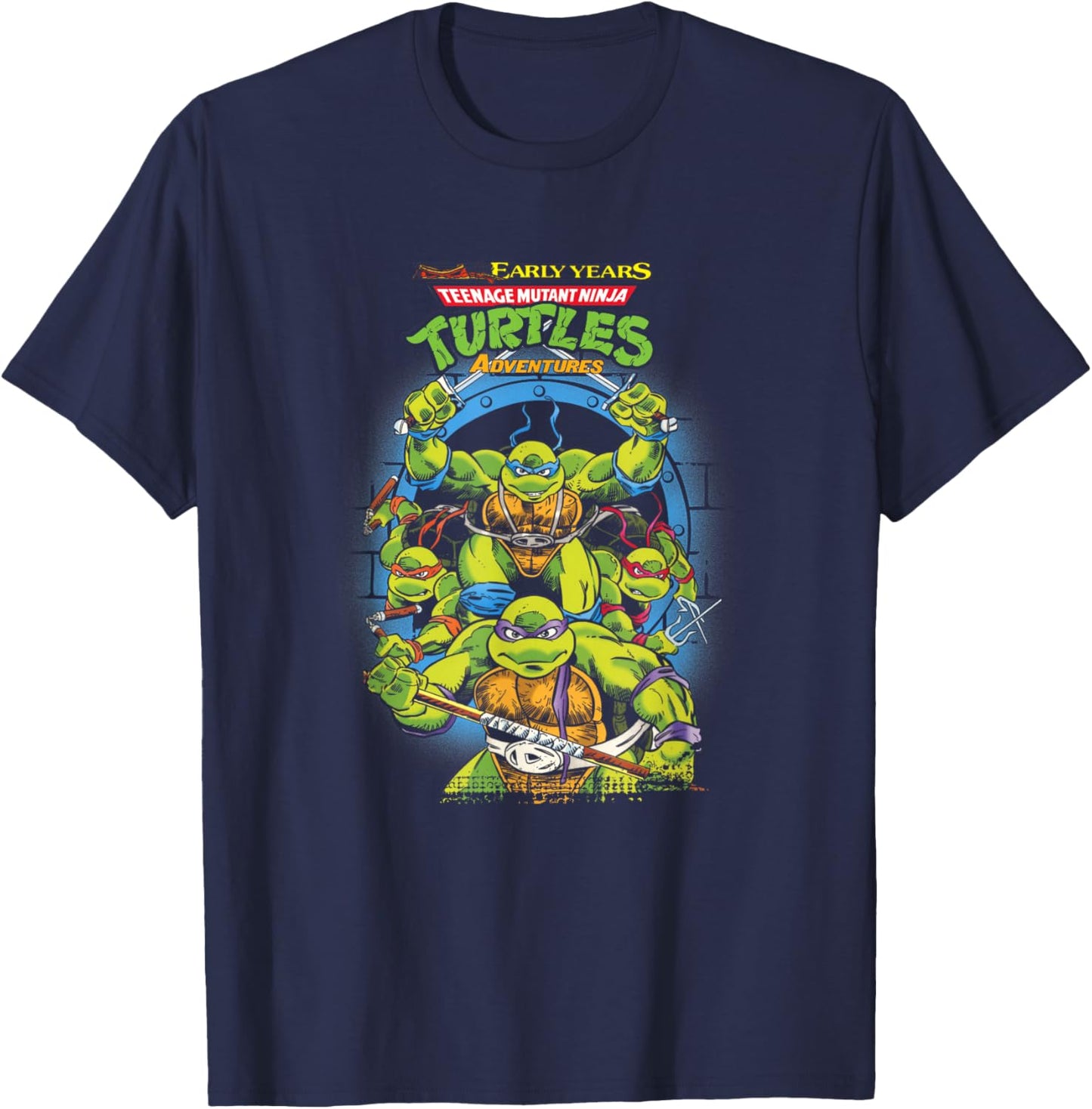 Teenage Mutant Ninja Turtles Early Years Adventures Cover T-Shirt - T-Shirt | Navy