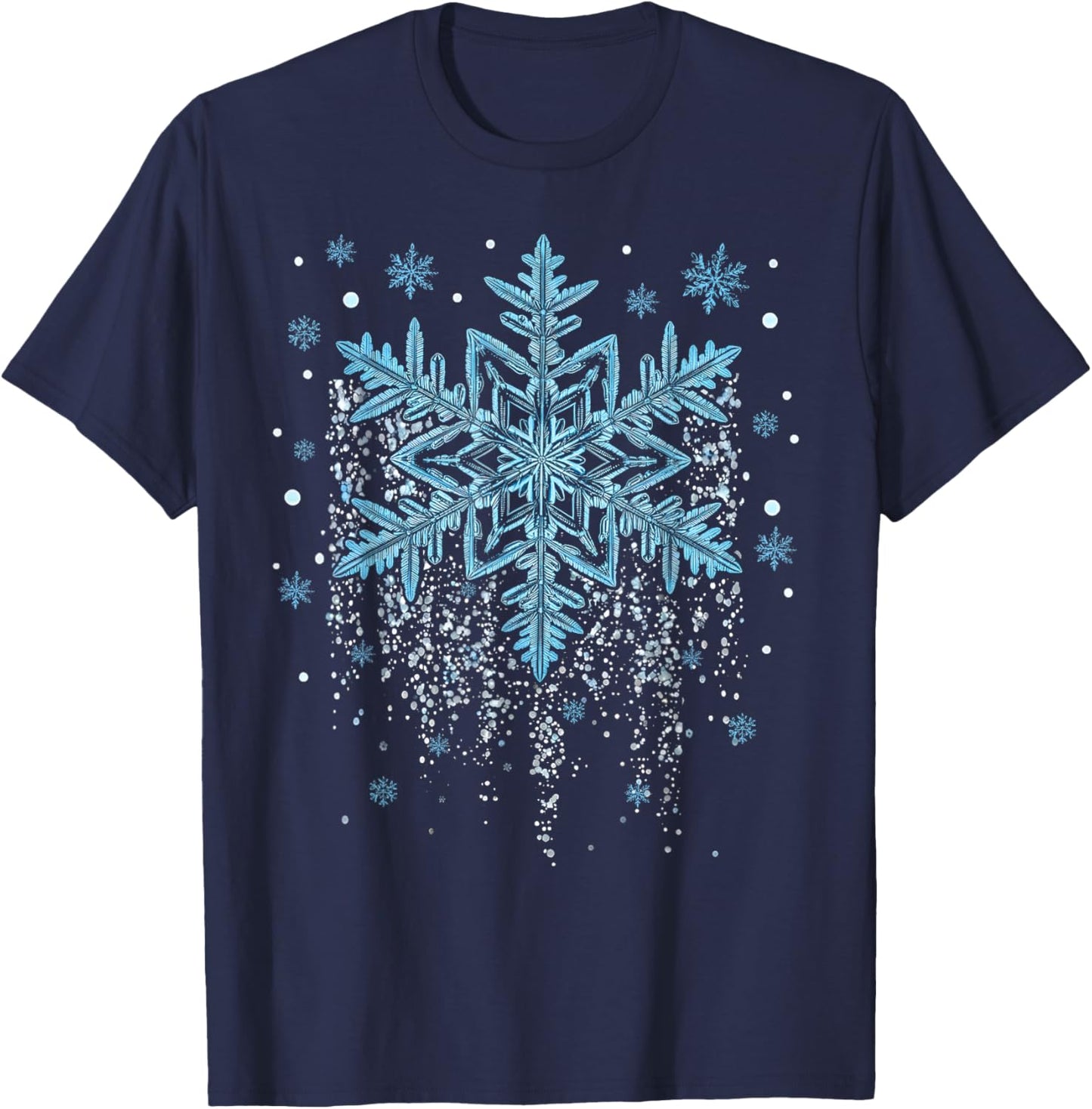 Snowflake Costume Winter Christmas Matching Kids T-Shirt - T-Shirt | Navy