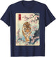 Vintage Japanese Tiger Asian Art Cherry Blossom Pink Flower T-Shirt - T-Shirt | Navy