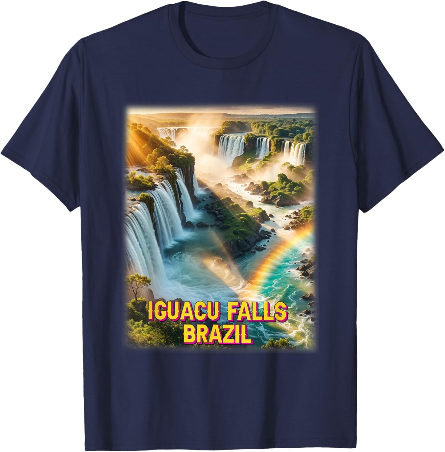 Iguacu Falls Brazil Shirt Iguazu National Park Family Trip T-Shirt - T-Shirt | Navy