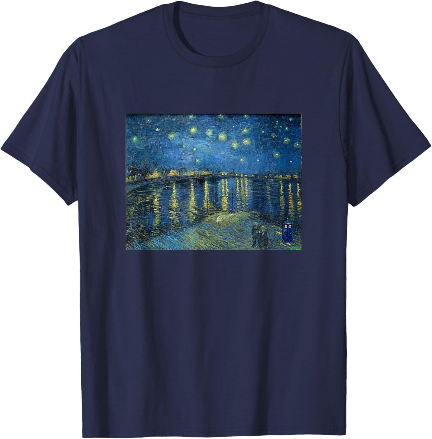 Starry Night Over The Rhone Doctor Visit T-Shirt - T-Shirt | Navy