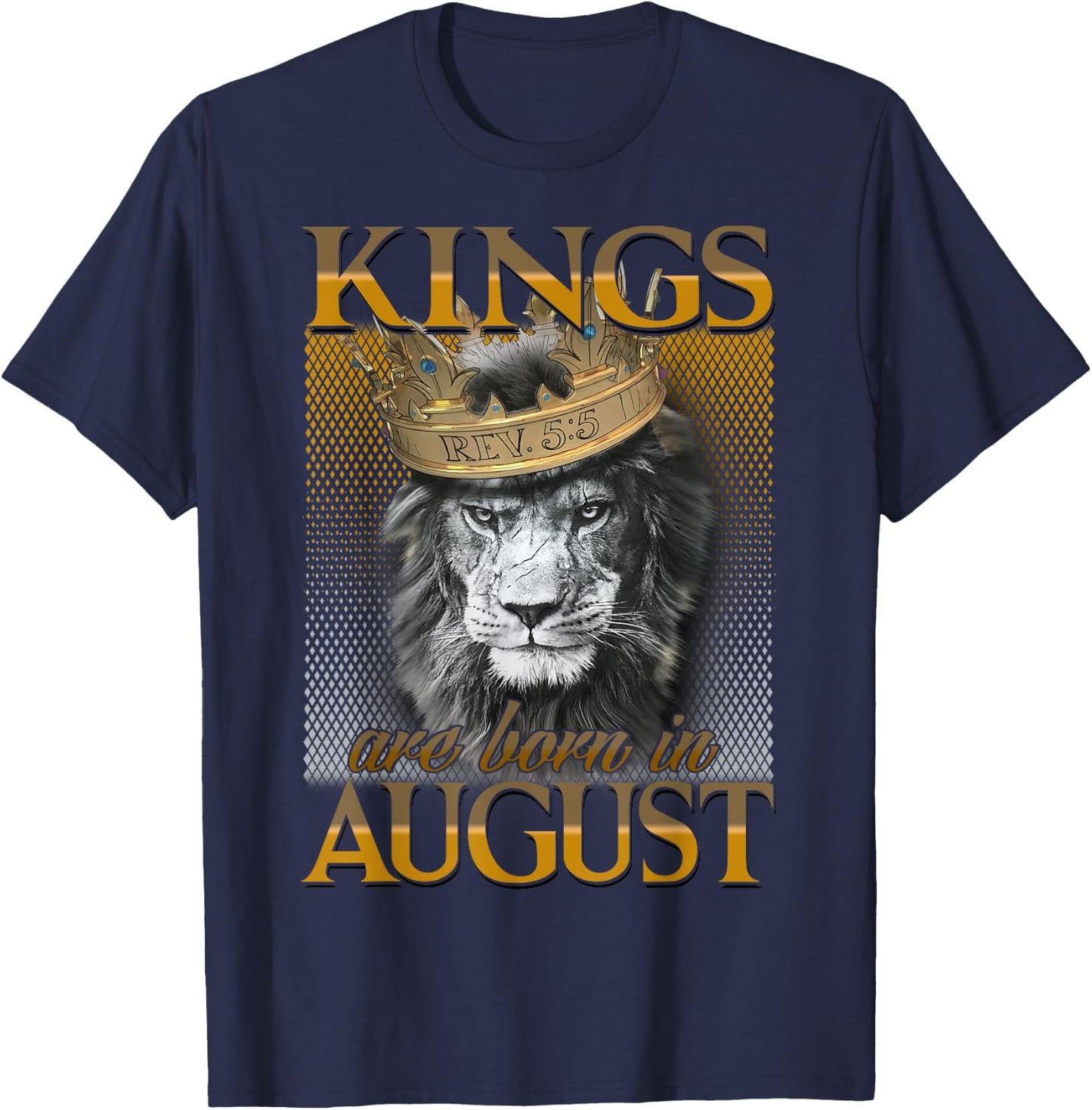 Kings are born in August, King Man , August T-Shirt - T-Shirt | Navy