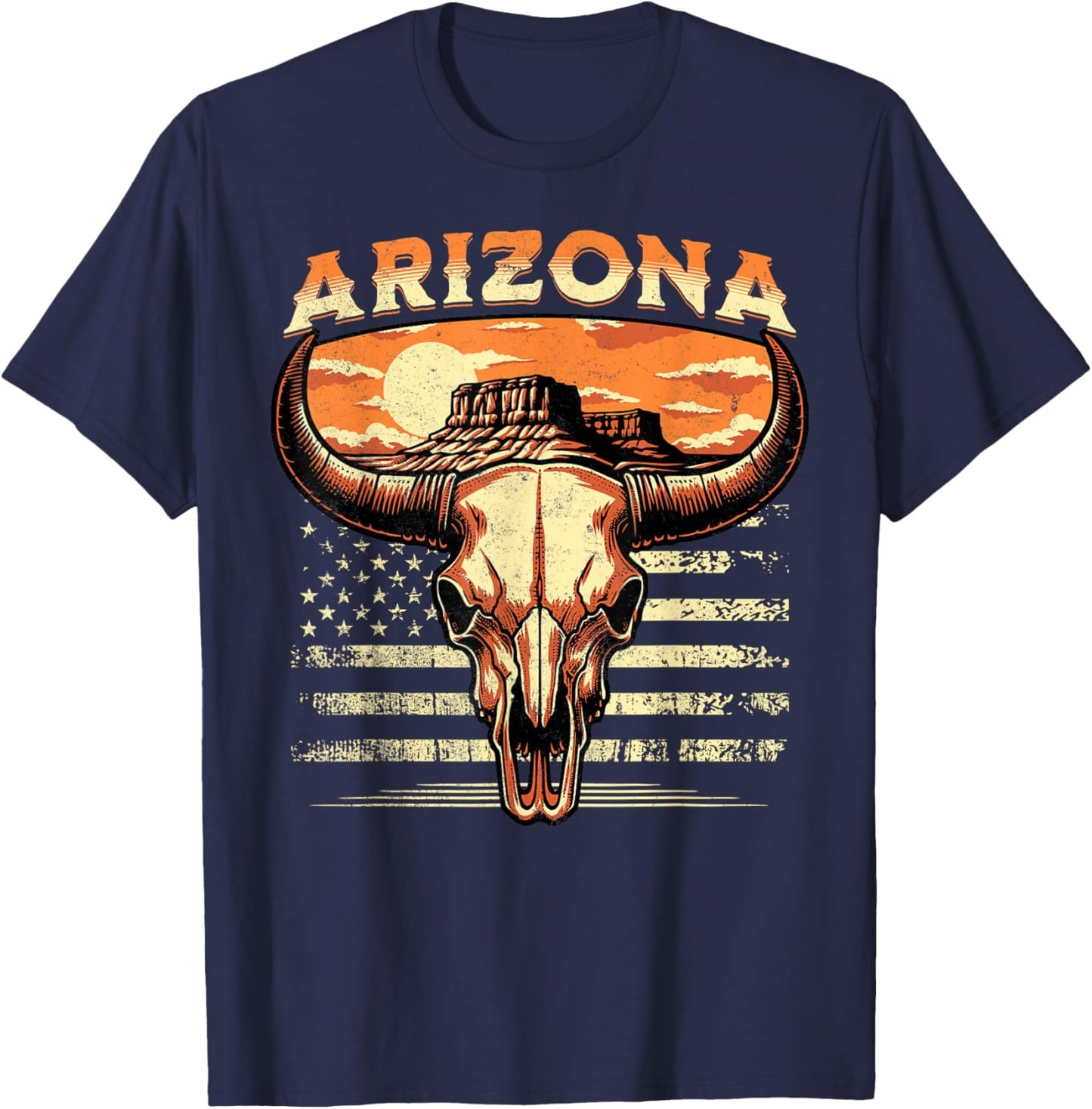 Arizona , Black, S T-Shirt - T-Shirt | Navy