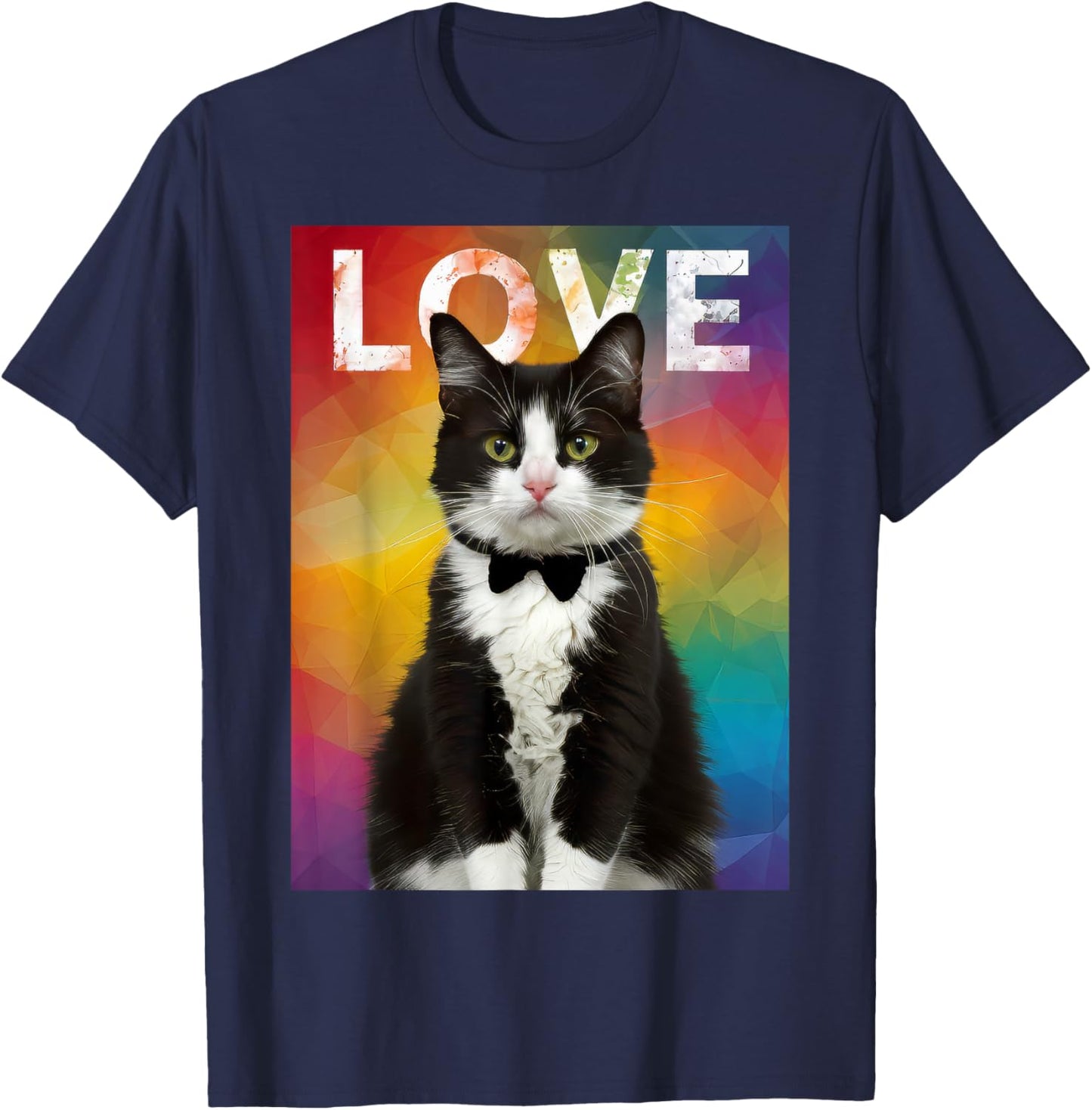 My Tuxedo Cat Is My Best Friend Funny Cat Lovers Women Girls Kids T-Shirt - T-Shirt | Navy