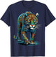 Jaguar Colorful Animal Zoo Jaguars T-Shirt - T-Shirt | Navy