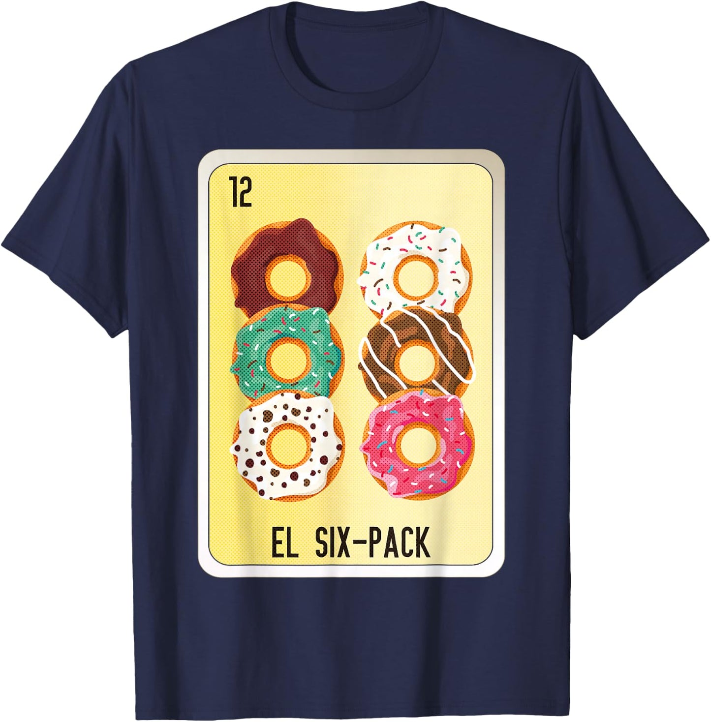 El Six-Pack Mexican Slang Chicano Bingo Cards T-Shirt - T-Shirt | Navy