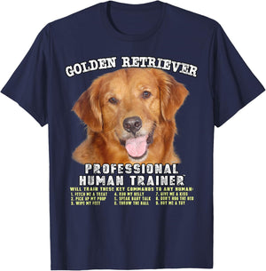 Golden Retriever Professional Human Trainer T-Shirt - T-Shirt | Navy