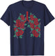 Anatomical Lungs Flowers Medical Science Anatomy Themed T-Shirt - T-Shirt | Navy