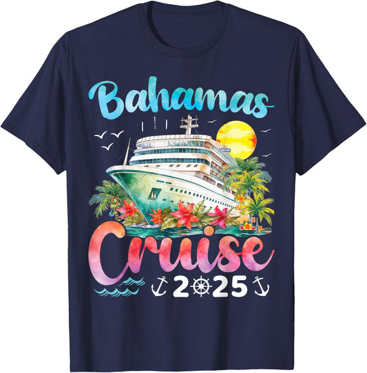 Bahamas Cruise 2025 Family Matching Cruise Vacation Trip T-Shirt - T-Shirt | Navy
