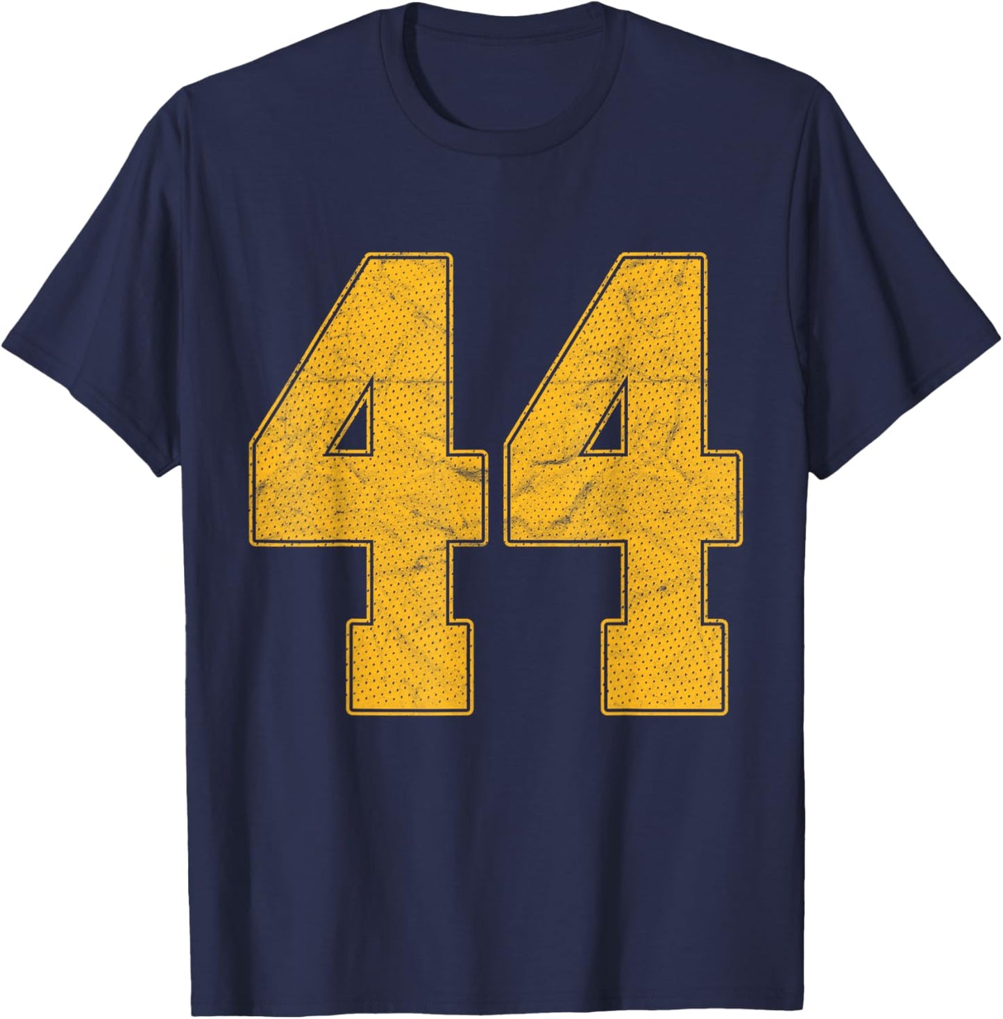 Number 44 Numbered Uniform Sports Team Jersey 44th Birthday T-Shirt - T-Shirt | Navy