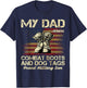 My Dad Wears Combat Boots and Dog Tags Proud Son T-Shirt - T-Shirt | Navy