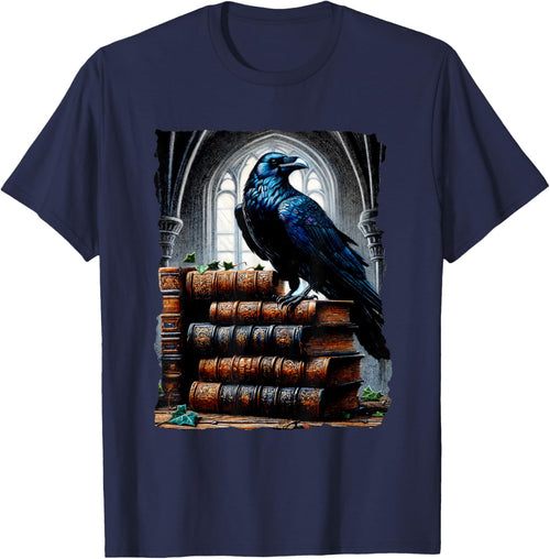Raven On A Stack Of Books - Wisdom Of Odin