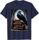 Raven On A Stack Of Books - Wisdom Of Odin T-Shirt - T-Shirt | Navy
