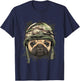 Pug Military Soldier Veterans Day Puppy Pet Pug Dog Lover T-Shirt - T-Shirt | Navy
