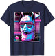 and Kids Vintage Retro Lama Alpaca Lover T-Shirt - T-Shirt | Navy