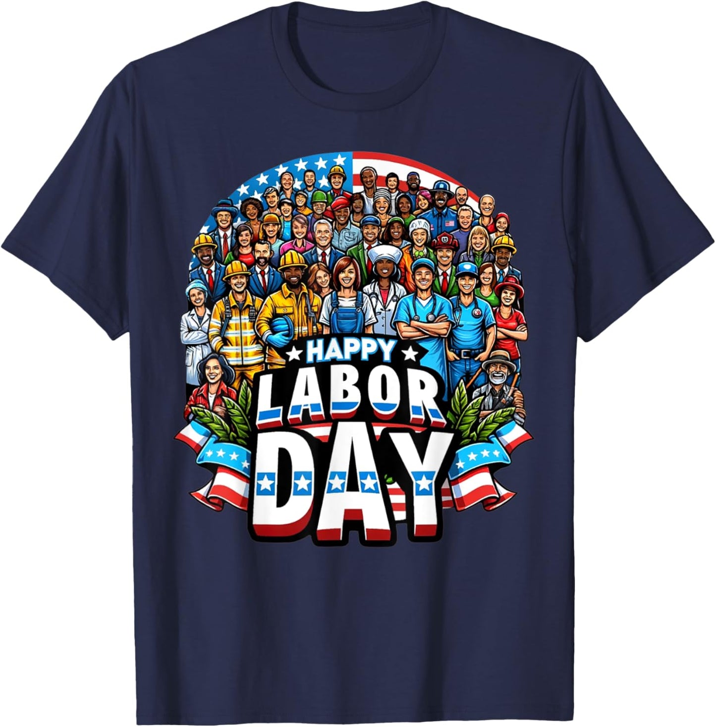 Funny Labor Day Happy American Labor Day T-Shirt - T-Shirt | Navy
