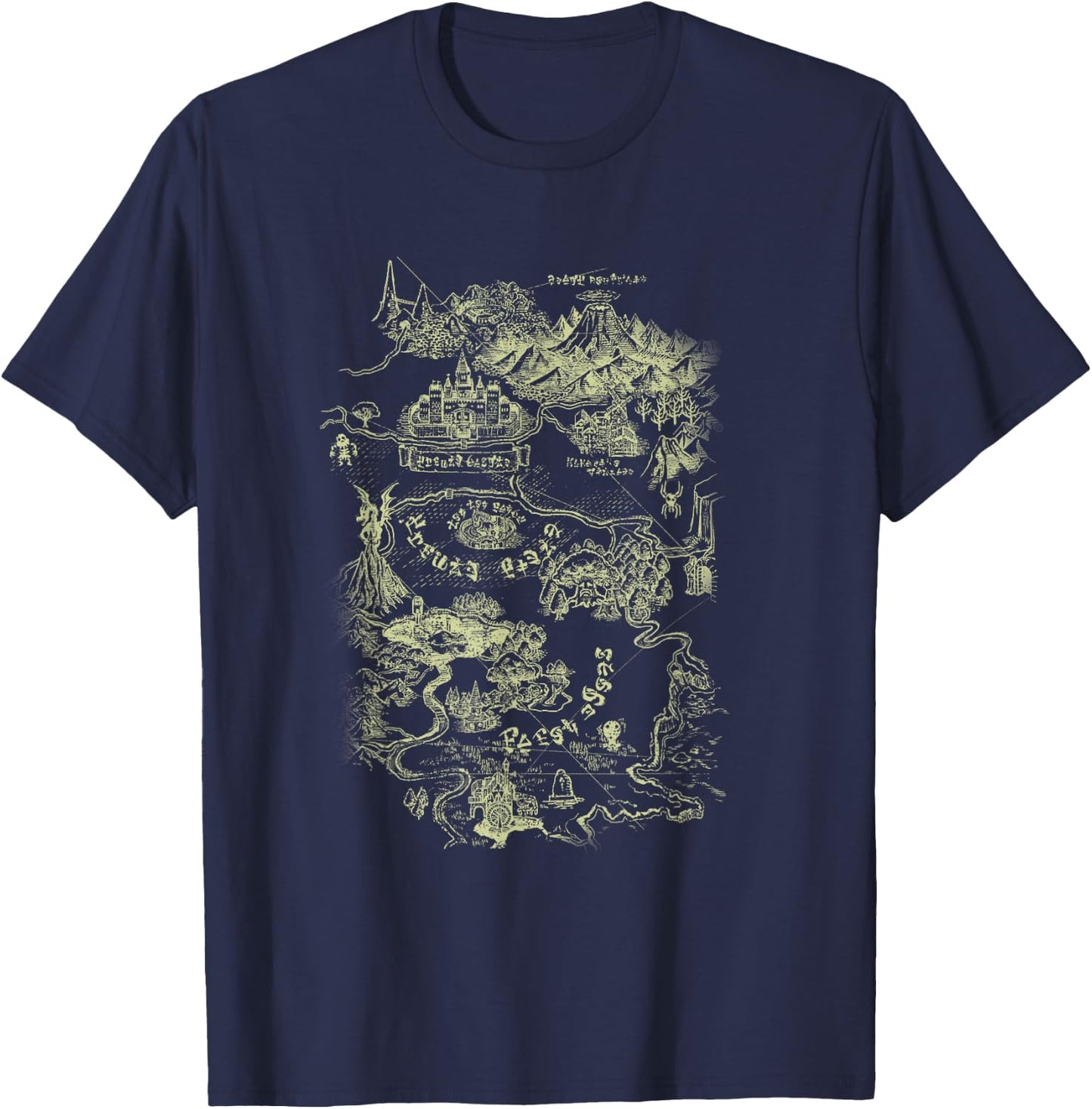 The Legend of Zelda Hyrule Map T-Shirt - T-Shirt | Navy