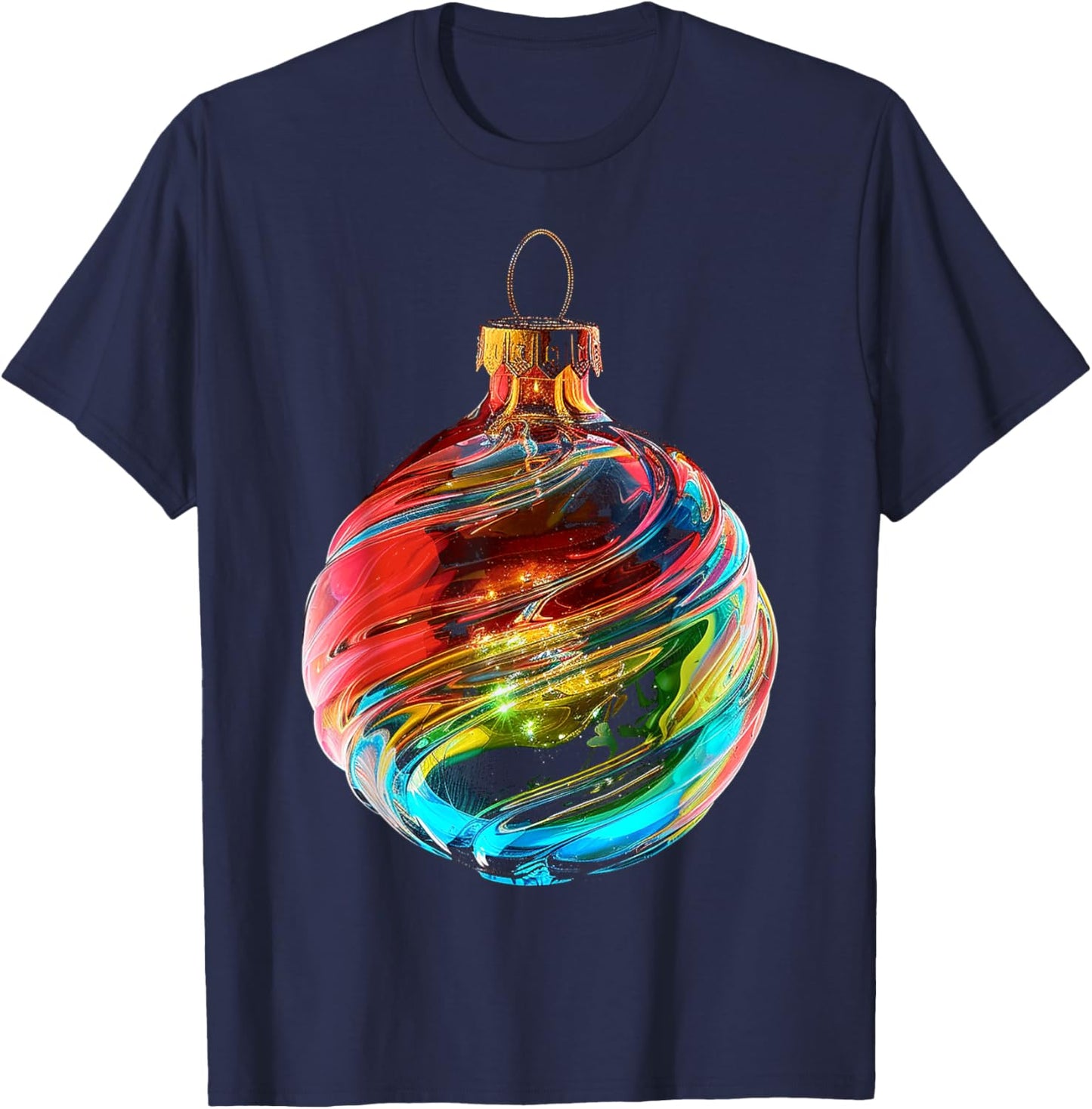 Christmas Ornament X-Mas Family Art Christmas Ornament T-Shirt - T-Shirt | Navy