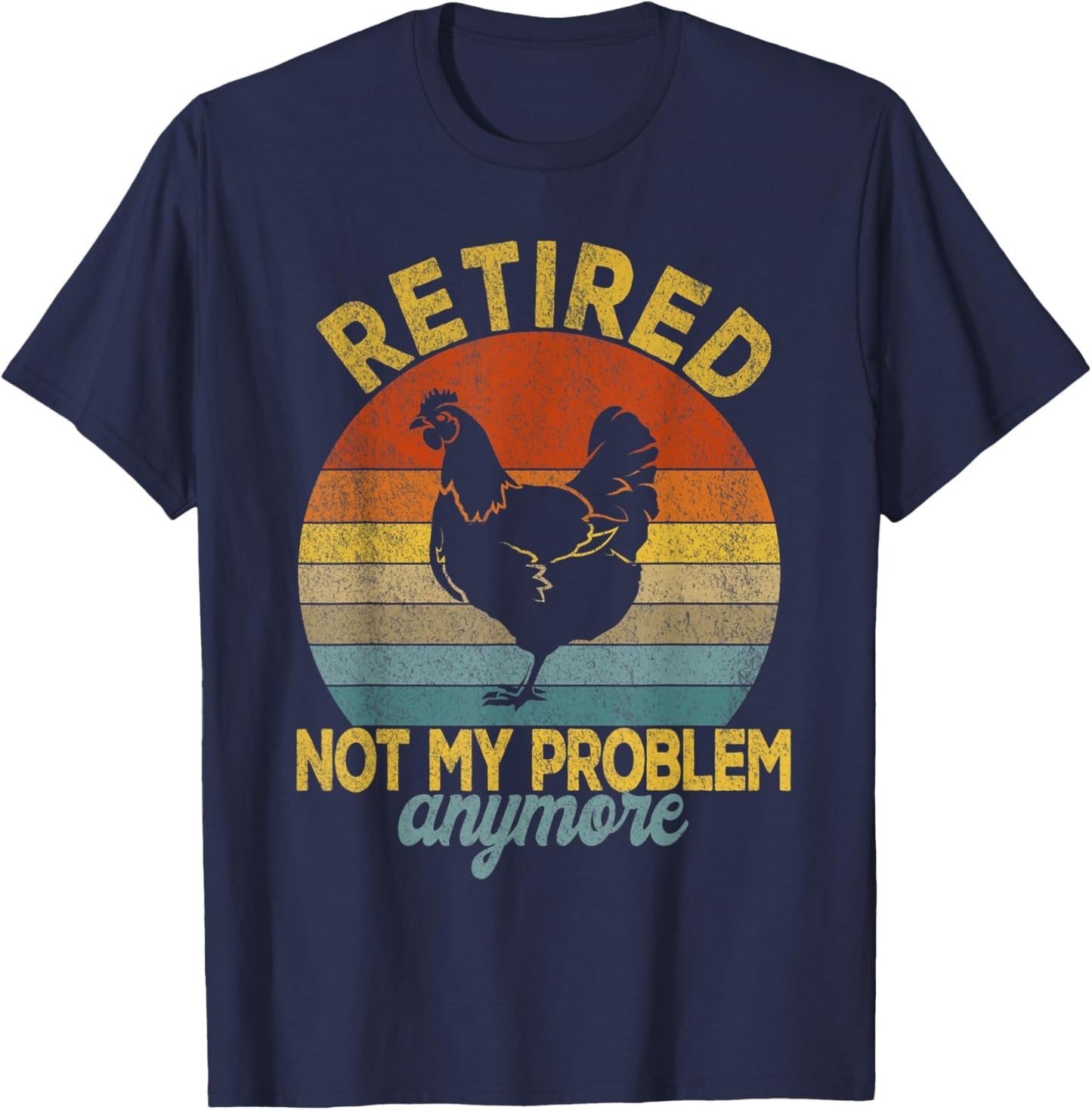 Funny Retired Definition Retirement Plan Raising Chickens T-Shirt - T-Shirt | Navy
