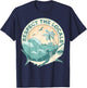 Respect The Locals Shark Scuba Safe Sharks Wave Sufing Beach T-Shirt - T-Shirt | Navy