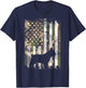 Camo US Flag French Bulldog Frenchie Patriot Dog Lover Gift T-Shirt - T-Shirt | Navy