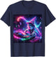 PLUR DJ Vibes Trippy Cat Festival EDM Rave Essential Novelty T-Shirt - T-Shirt | Navy
