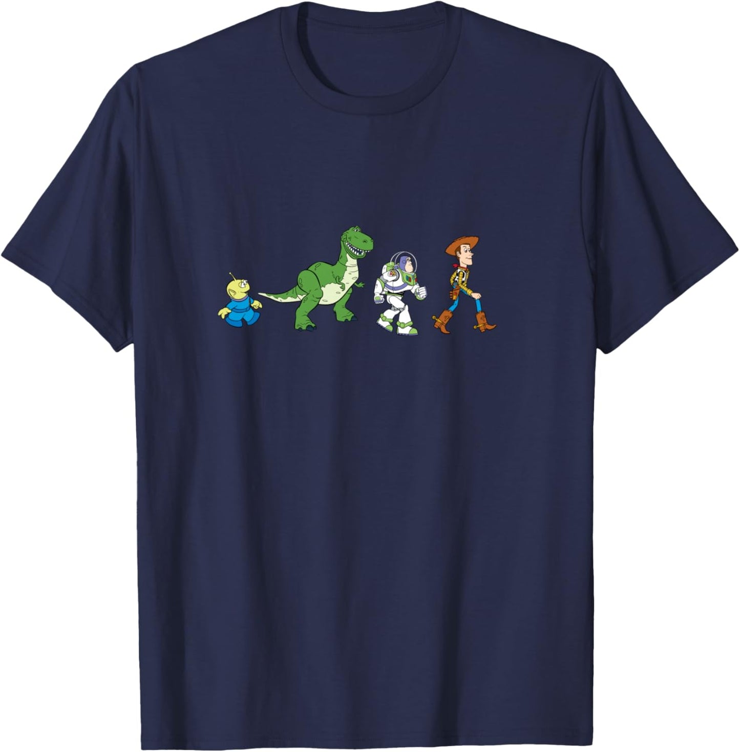 Disney Pixar Toy Story Toy Crossing Characters Group Shot T-Shirt - T-Shirt | Navy