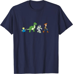 Disney Pixar Toy Story Toy Crossing Characters Group Shot T-Shirt - T-Shirt | Navy
