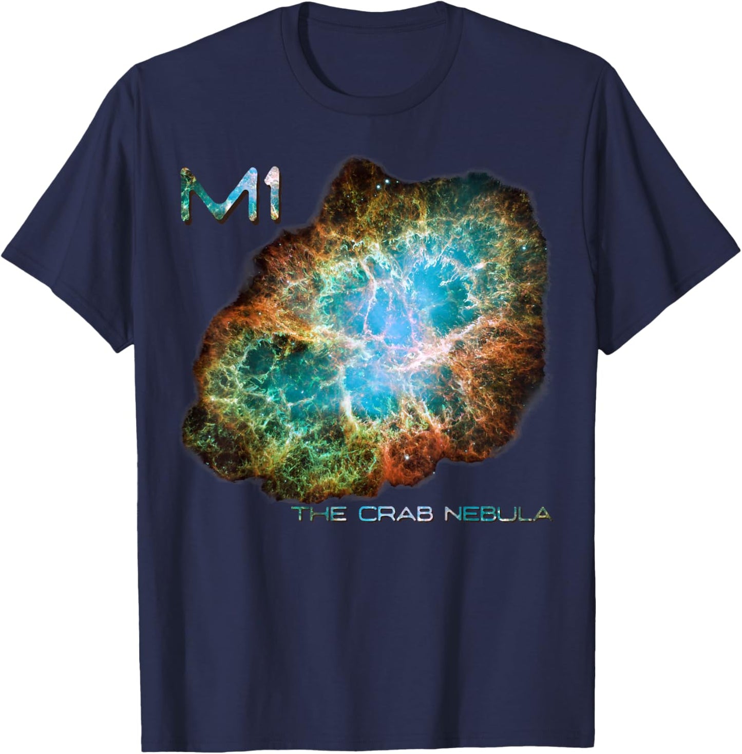 Space Astronomy M1 The Crab Nebula Messier Astronomers T-Shirt - T-Shirt | Navy