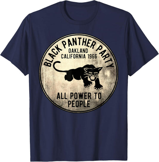 Vintage Oakland California 1966 Black Panther Party T-Shirt - T-Shirt | Navy