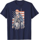 Duck Hunting Trump Camo Hello Hunting Season US Flag T-Shirt - T-Shirt | Navy